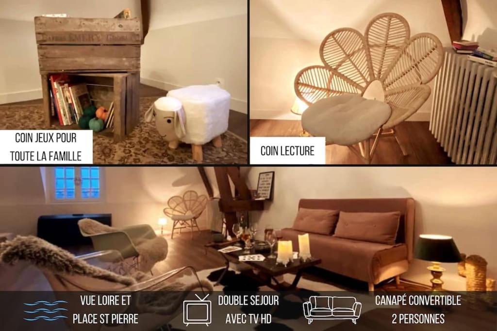 Grand Appartement Place Saint-Pierre, Proche Chateau De Saumur Et Bord De Loire" المظهر الخارجي الصورة
